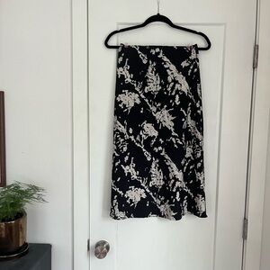 Black and White Midi Skirt